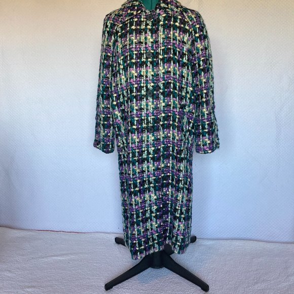 Eva Mendes for New York & Company Jackets & Blazers - New York & Company Eva Mendes Tweed Multicolor Single Breasted Coat sz XS NWT